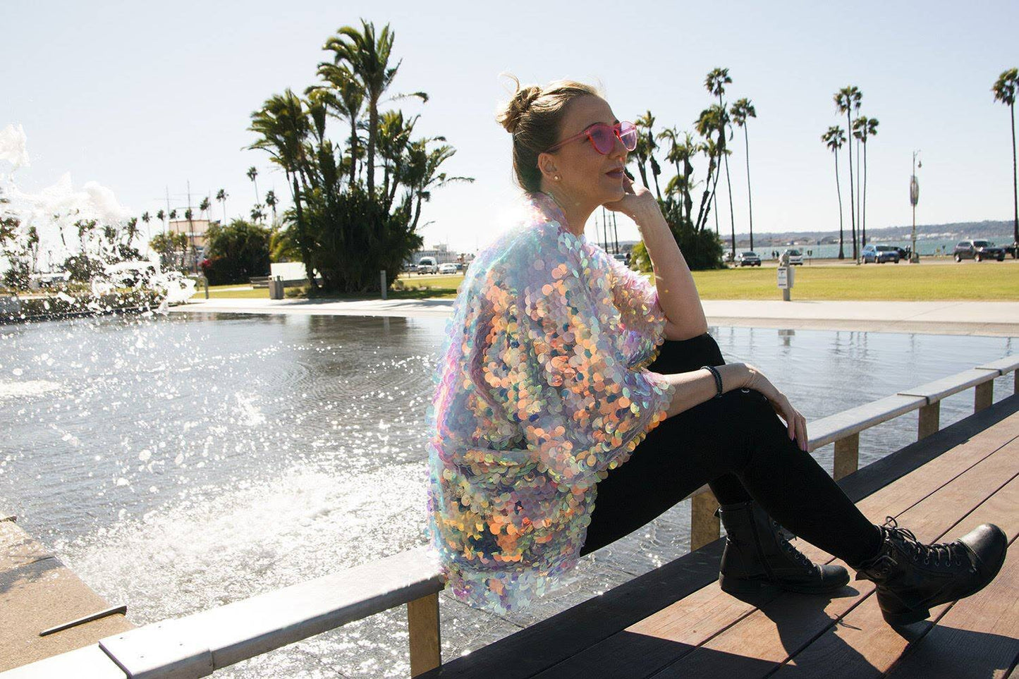 Mermaid Iridescent Jumbo Sequin Jacket
