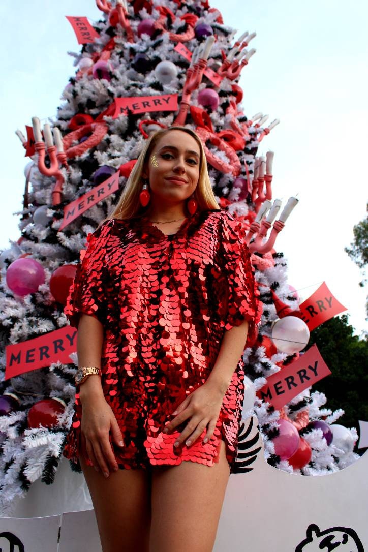 Red Planet Sequin Kimono