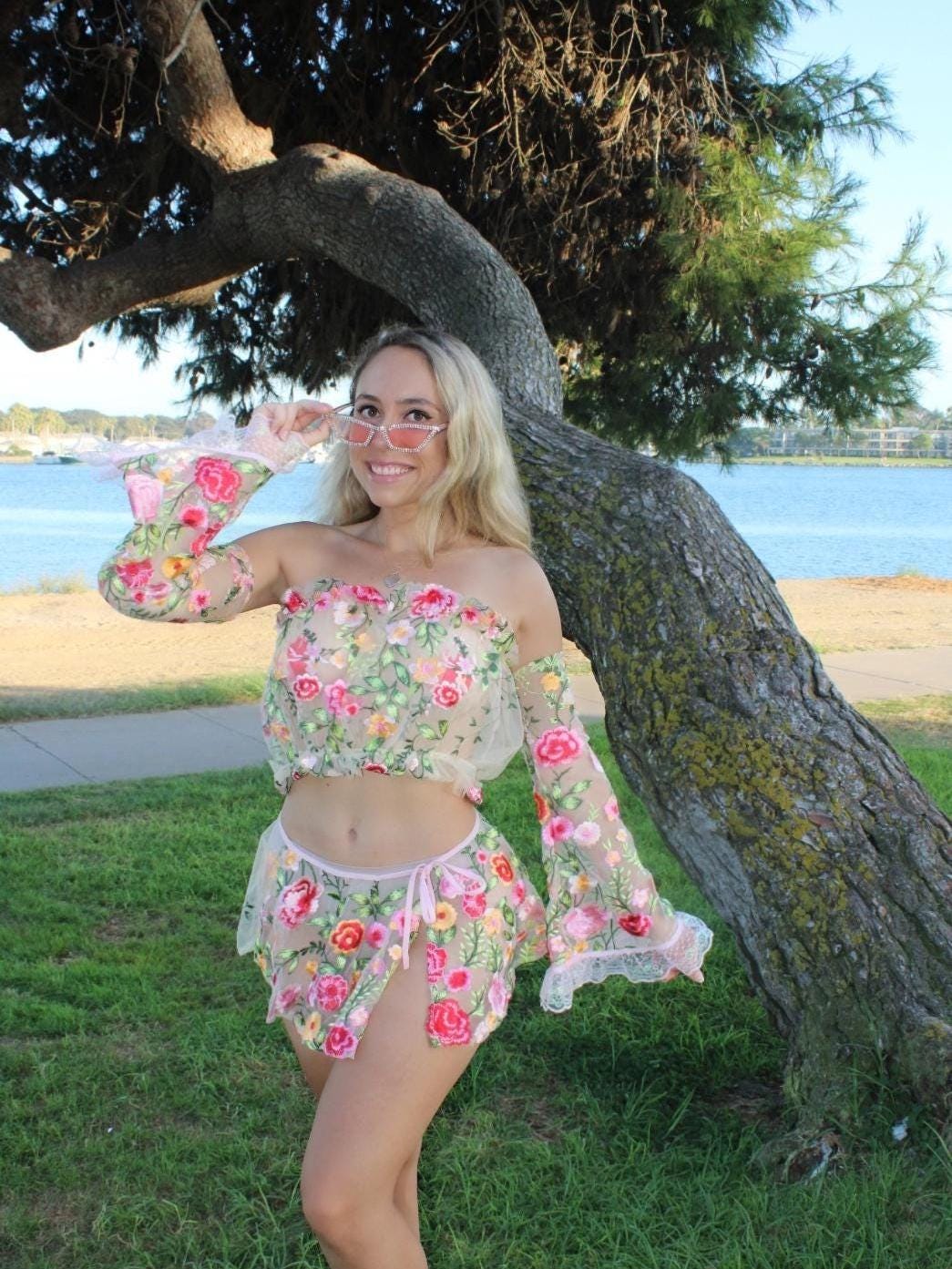 Floral Fantasy FairyCore - Bell Sleeves