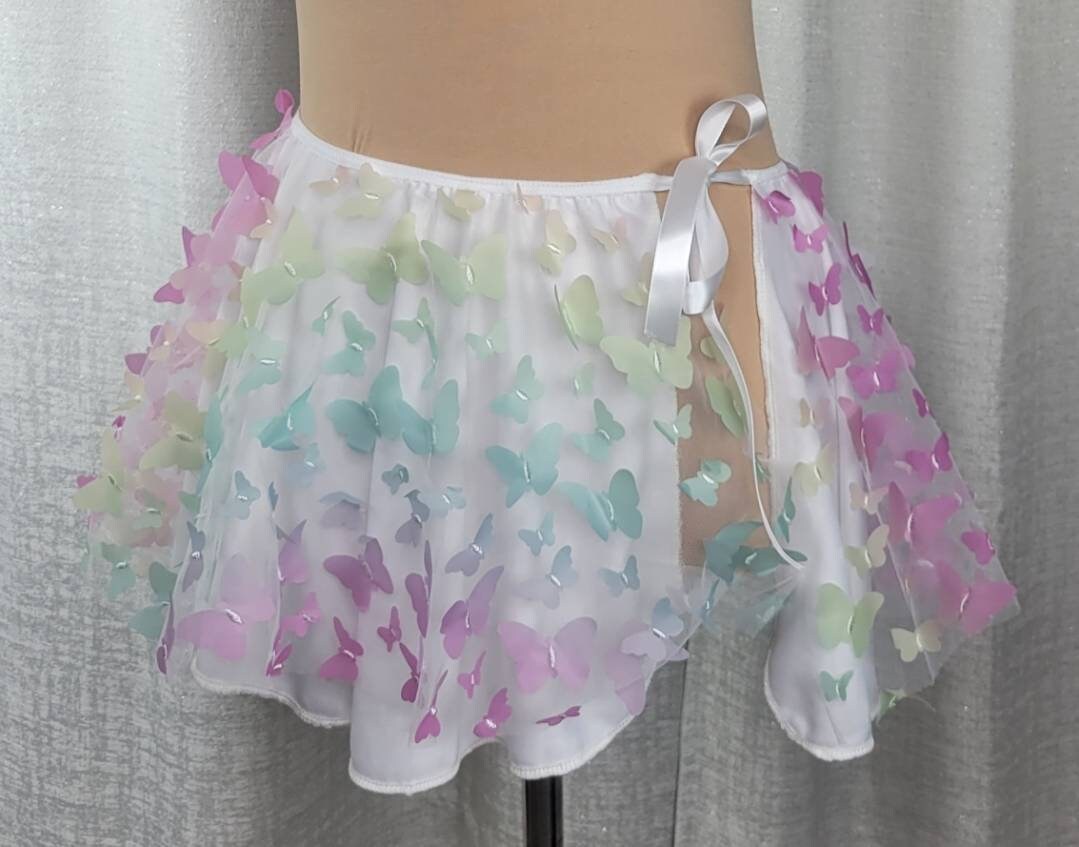 Rainbow Flutter 3D Butterfly Skirt