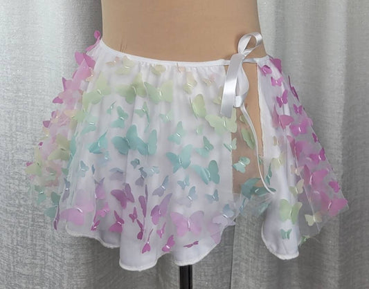 Rainbow Flutter 3D Butterfly Skirt