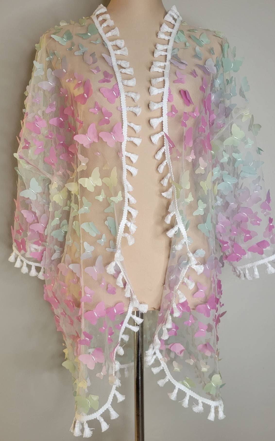 Rainbow Flutter Kimono