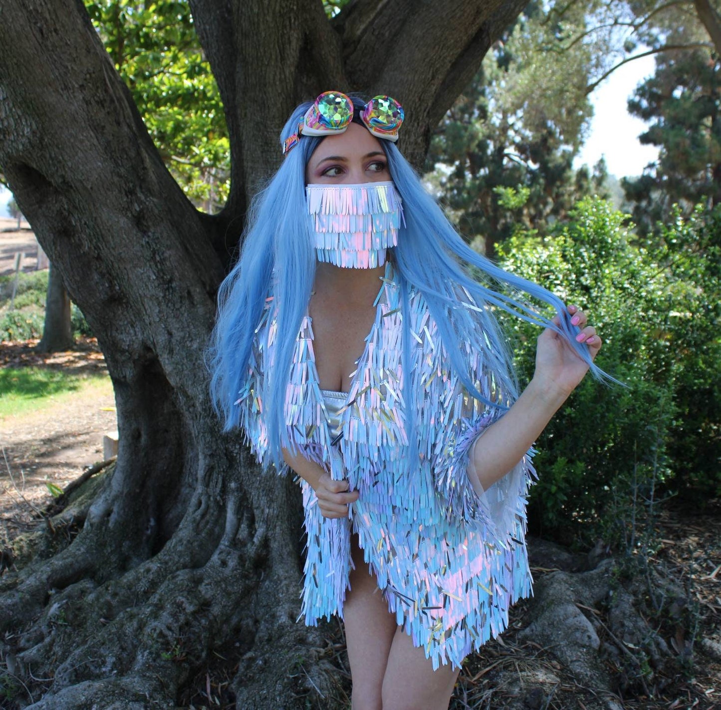 Moonbeam Sequin Kimono - Winter Icicles