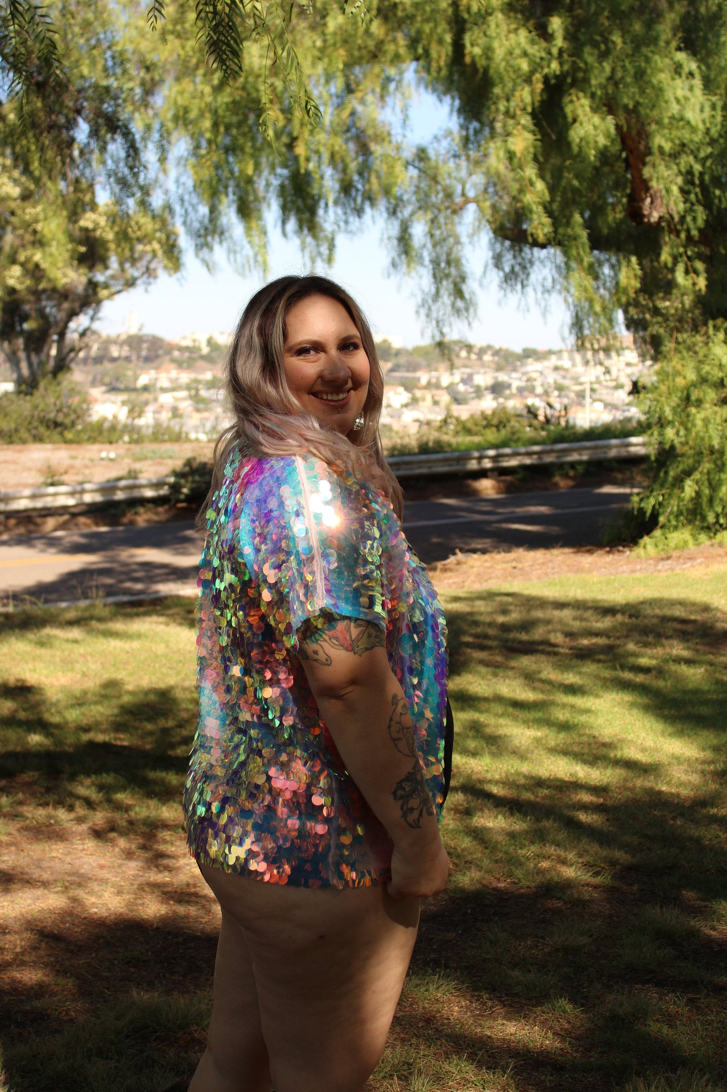 Moondrops Jumbo Sequin Kimono Jacket
