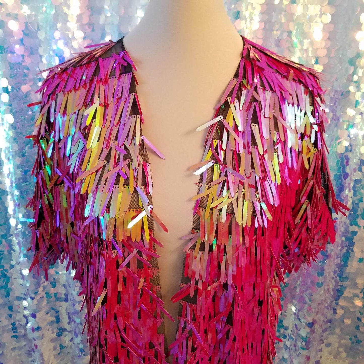 Red Tide Sequin Kimono