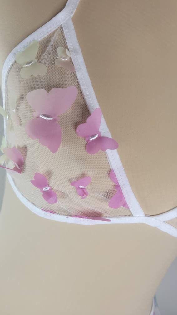 Rainbow Flutter 3D Butterfly Top