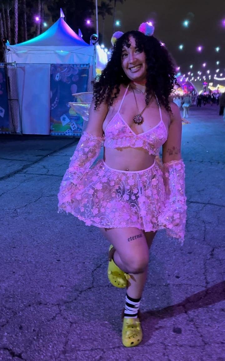 Flower FairyCore - Pink Daisy Tops