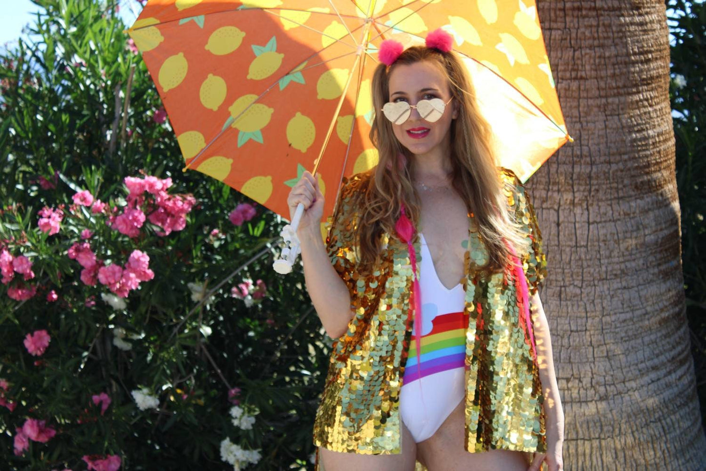 Golden Glamour Sequin Kimono