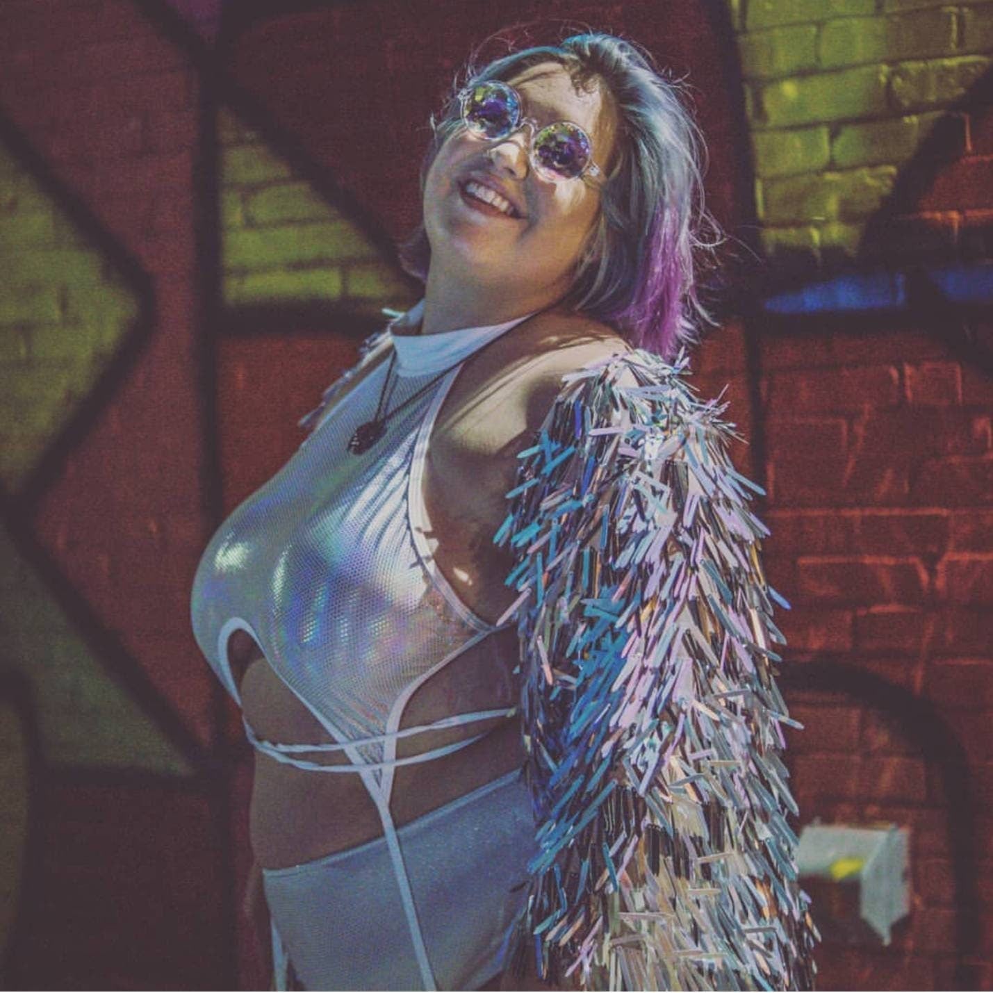 Moonbeam Sequin Kimono - Winter Icicles
