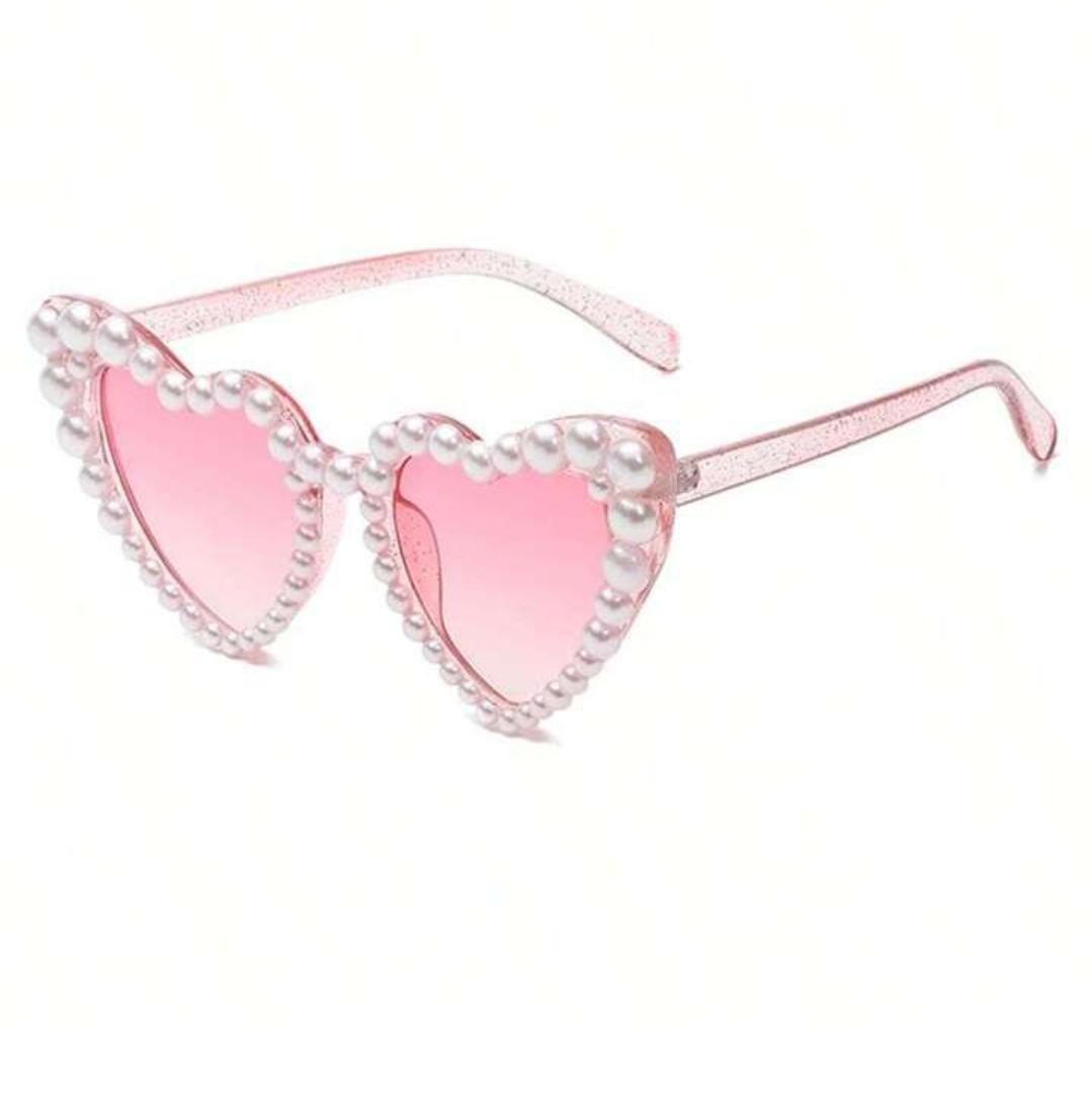Pink Glasses with Pearls