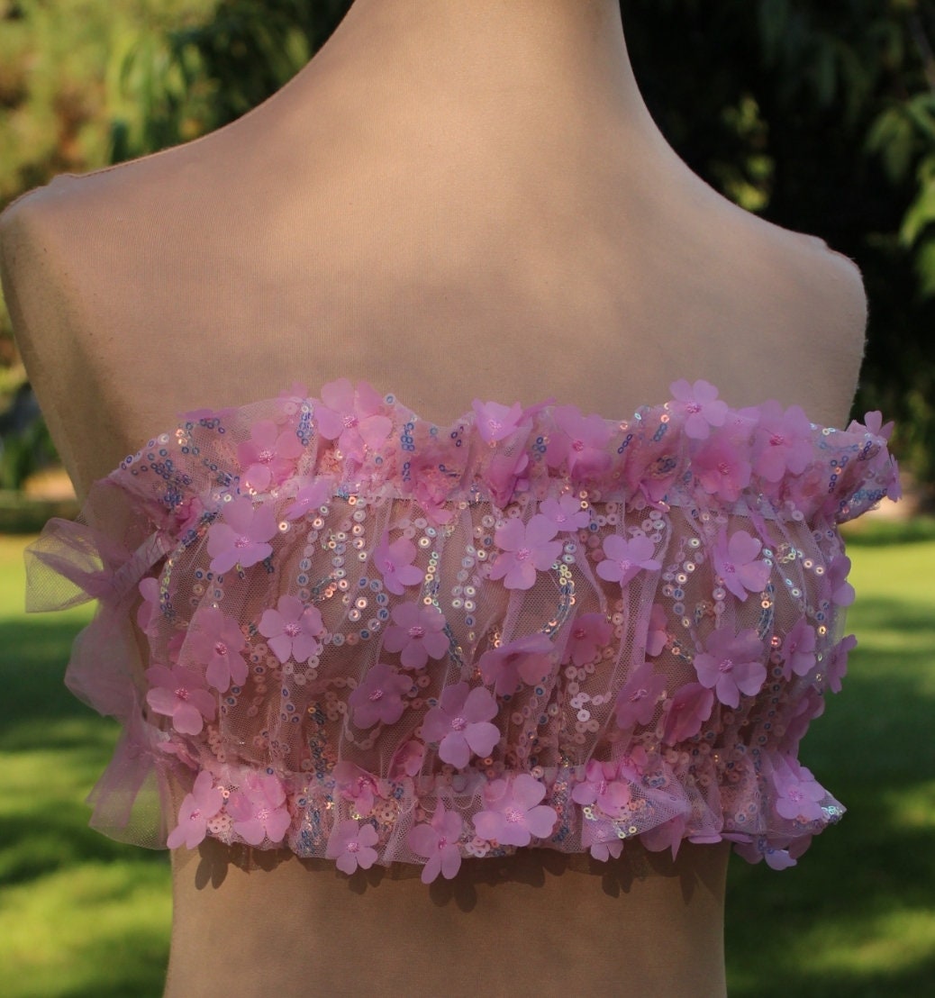 Flower FairyCore - Pink Daisy Tops