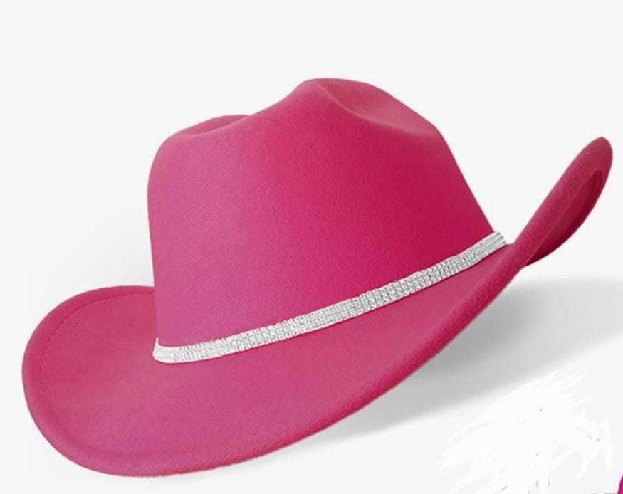 Cowboy Cowgirl Hat with Rhinestone Band