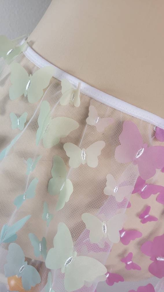 Rainbow Flutter 3D Butterfly Skirt