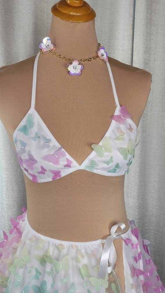 Rainbow Flutter 3D Butterfly Skirt