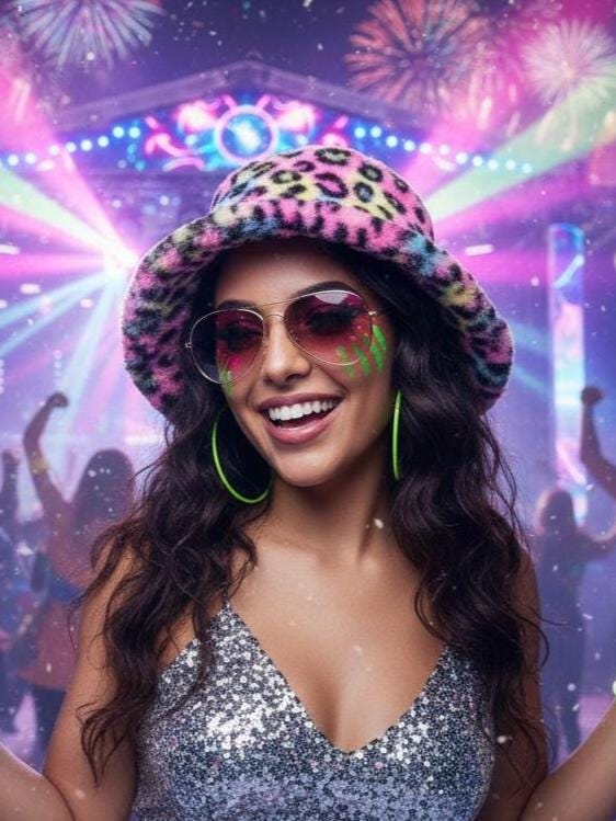 Fluffy Faux Fur Bucket Hat Lined - 6 Different Patterns