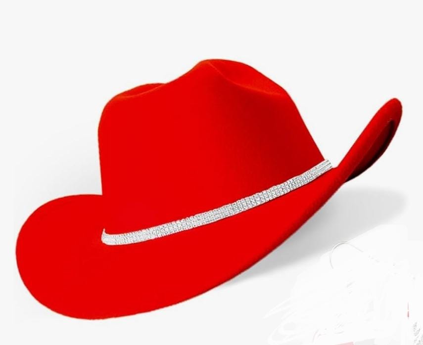 Cowboy Cowgirl Hat with Rhinestone Band