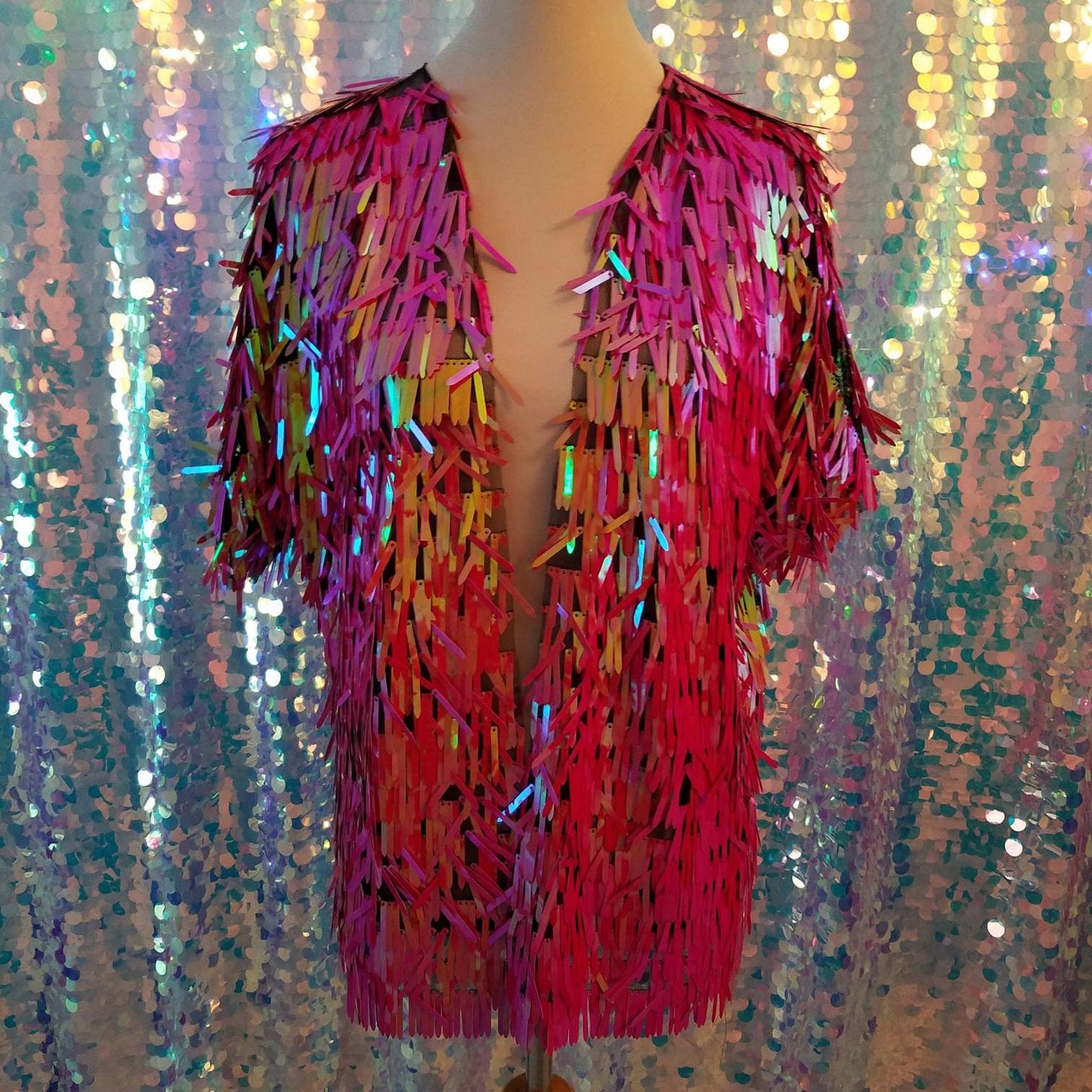 Red Tide Sequin Kimono