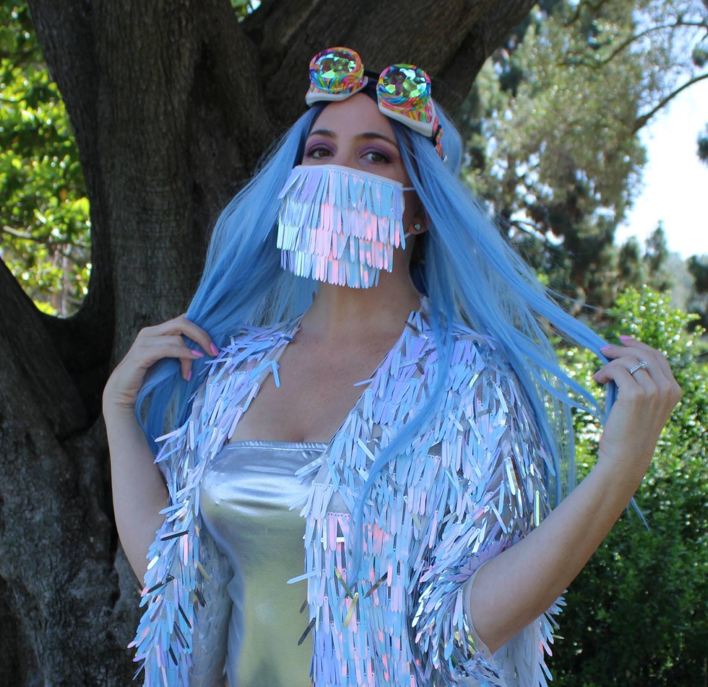 Moonbeam Sequin Kimono - Winter Icicles