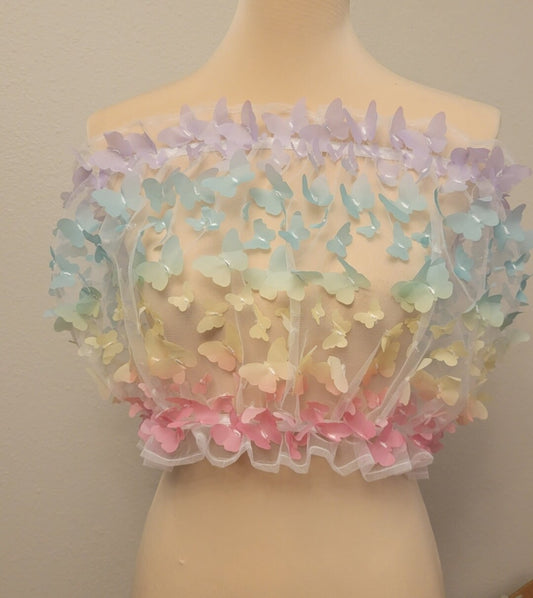 Ruffled Bandeau Festival Top